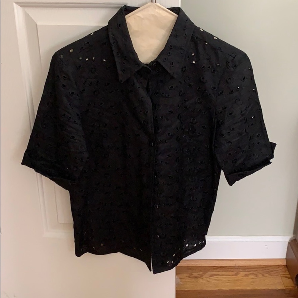 Black button down